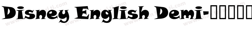 Disney English Demi字体转换